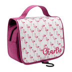 Personalised Flamingos Toiletry Cosmetic Travel Bag Personalised Cosmetic / Toiletry Bag animal Printed Offshore