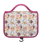 Personalised Painted Flowers Toiletry Cosmetic Travel Bag Default Title Personalised Cosmetic / Toiletry Bag Plants Printed Offshore