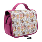Personalised Painted Flowers Toiletry Cosmetic Travel Bag Personalised Cosmetic / Toiletry Bag Plants Printed Offshore