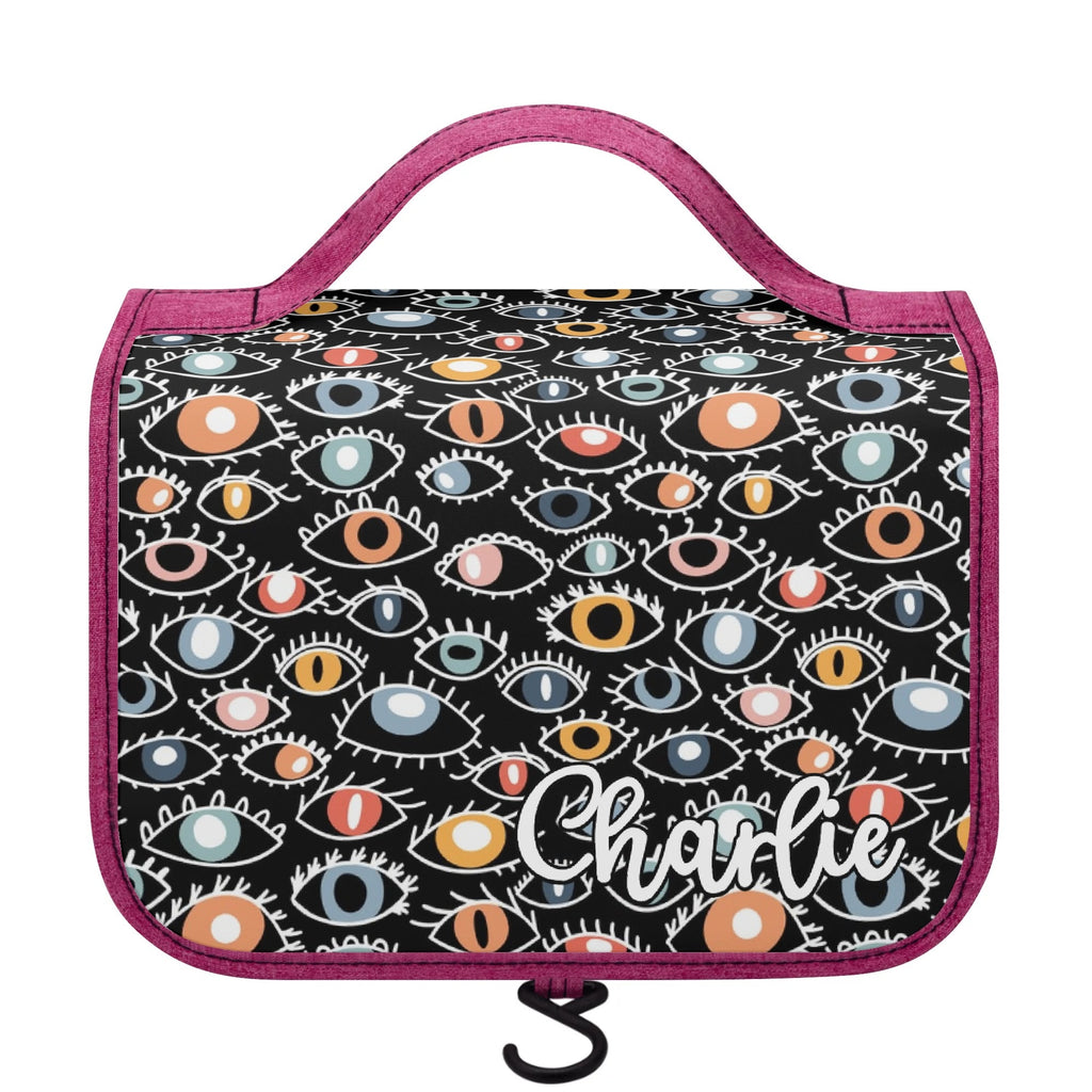 Personalised Eyes On Black Toiletry Cosmetic Travel Bag Default Title Personalised Cosmetic / Toiletry Bag Printed Offshore