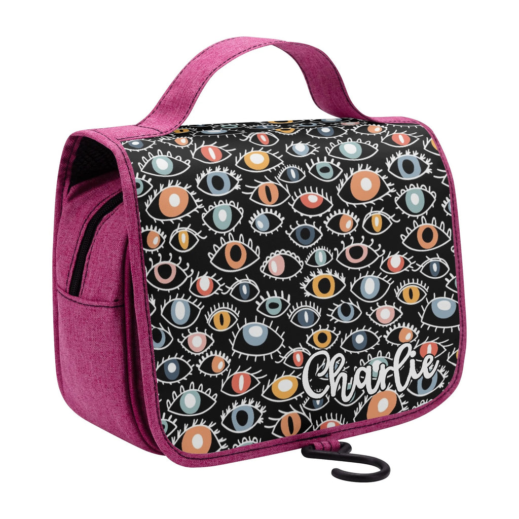 Personalised Eyes On Black Toiletry Cosmetic Travel Bag Personalised Cosmetic / Toiletry Bag Printed Offshore