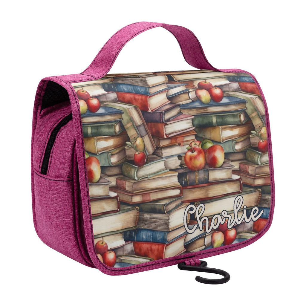 Personalised Watercolour Books Toiletry Cosmetic Travel Bag Personalised Cosmetic / Toiletry Bag Printed Offshore Reading