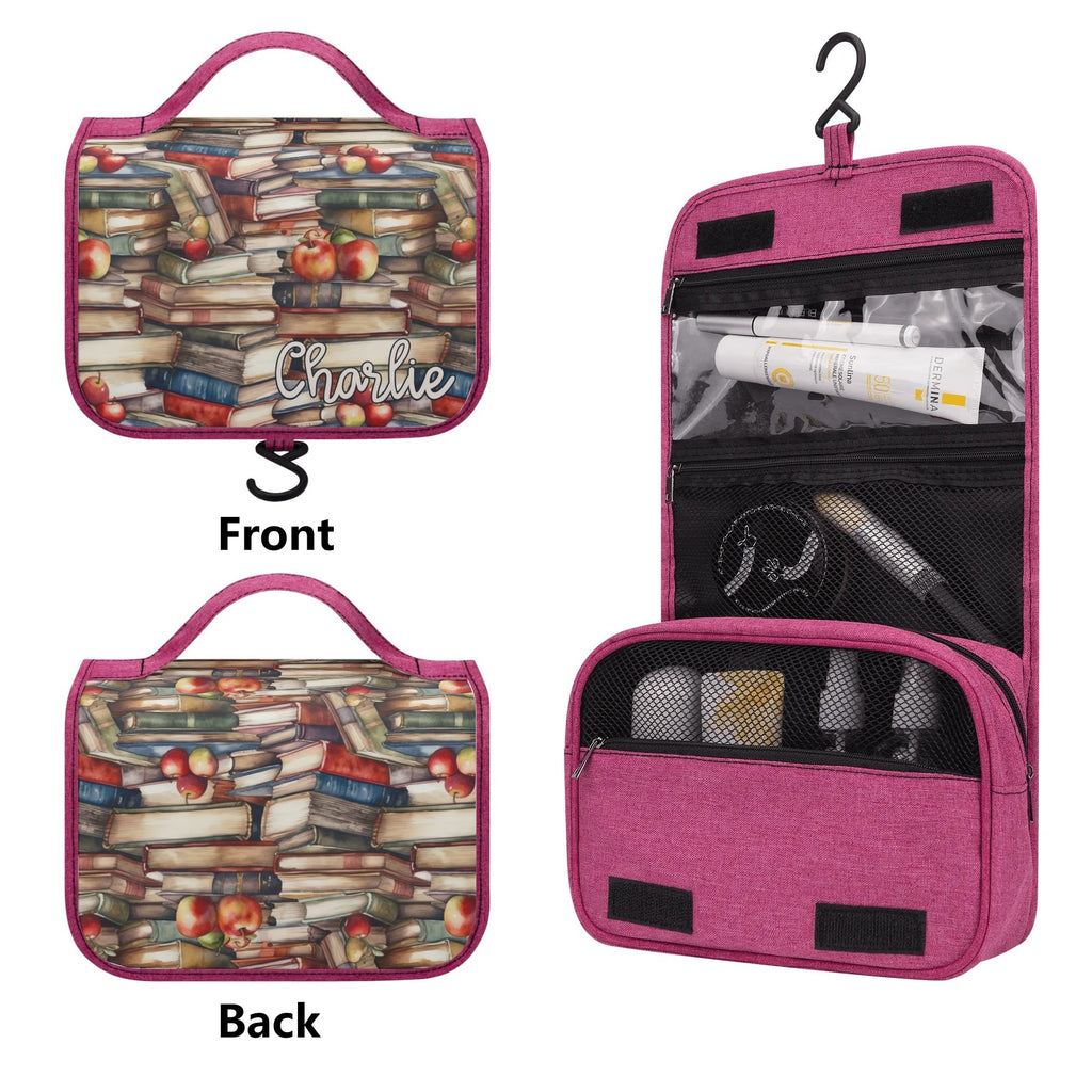 Personalised Watercolour Books Toiletry Cosmetic Travel Bag Personalised Cosmetic / Toiletry Bag Printed Offshore Reading