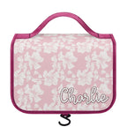 Personalised Pink Hawaiian Floral Toiletry Cosmetic Travel Bag Default Title Personalised Cosmetic / Toiletry Bag Plants Printed Offshore