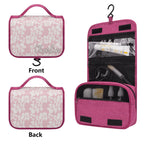 Personalised Pink Hawaiian Floral Toiletry Cosmetic Travel Bag Personalised Cosmetic / Toiletry Bag Plants Printed Offshore