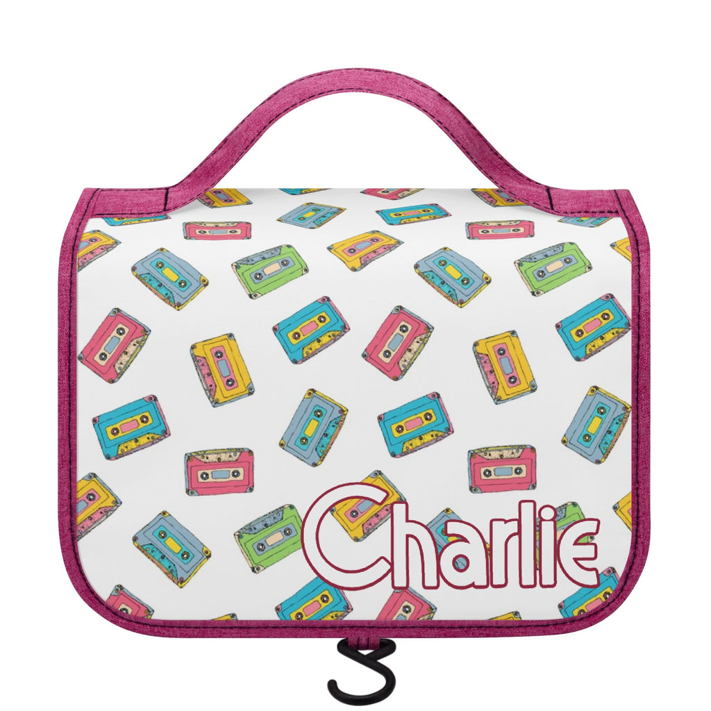 Personalised - Colourful Cassettes - Toiletry Cosmetic Travel Bag Default Title Personalised Cosmetic / Toiletry Bag Music Printed Offshore Retro