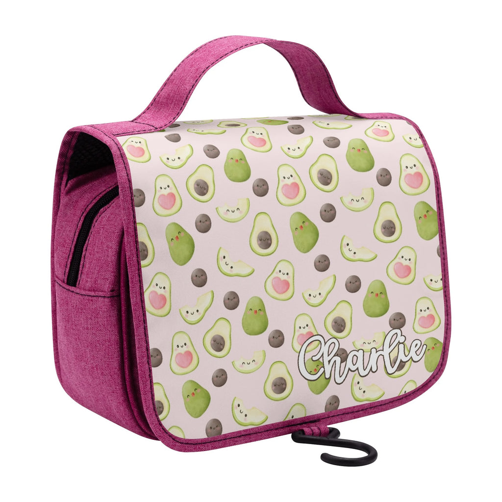 Personalised Avocado Love Toiletry Cosmetic Travel Bag Personalised Cosmetic / Toiletry Bag Food Printed Offshore