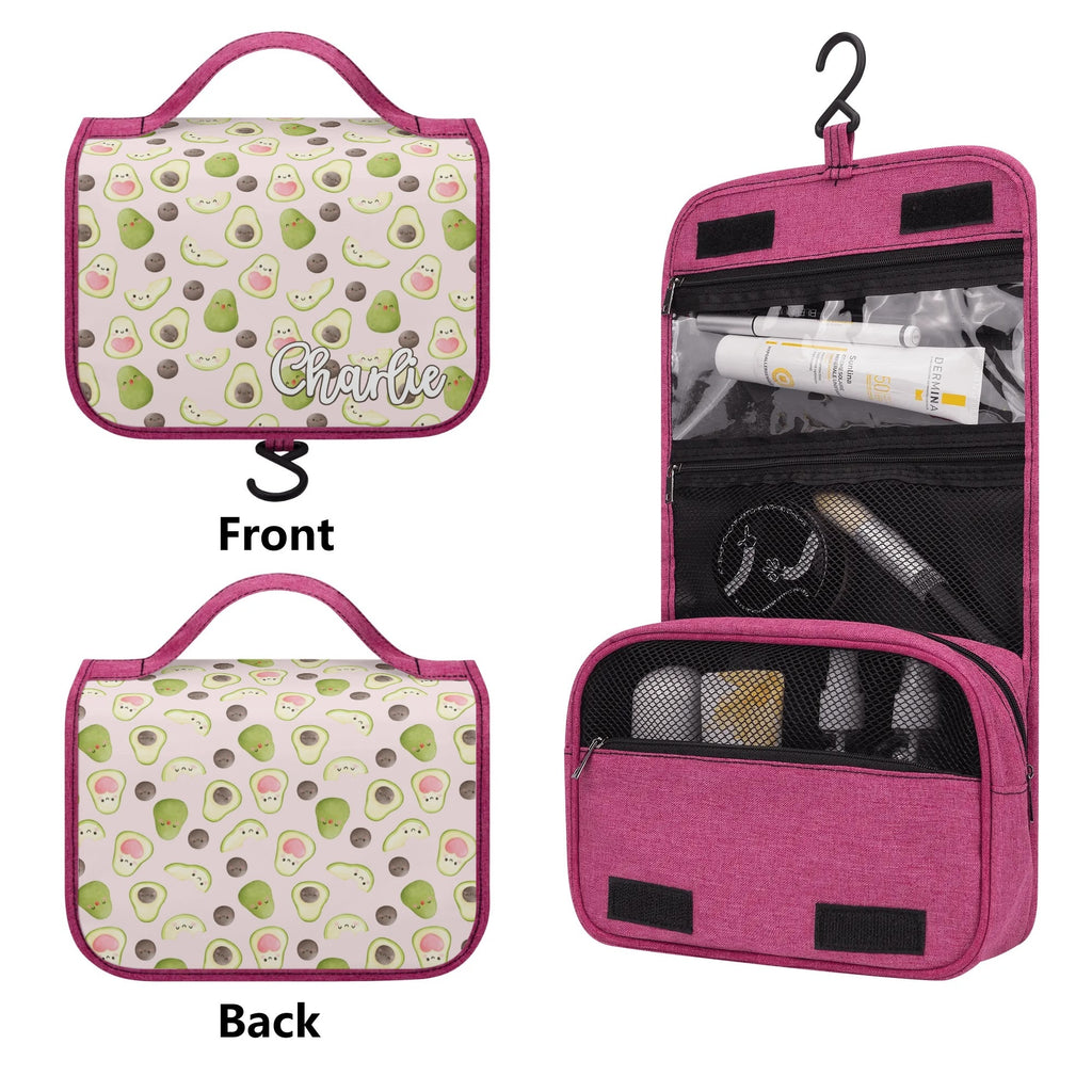 Personalised Avocado Love Toiletry Cosmetic Travel Bag Personalised Cosmetic / Toiletry Bag Food Printed Offshore
