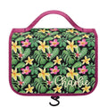 Personalised Frangipani Toiletry Cosmetic Travel Bag Default Title Personalised Cosmetic / Toiletry Bag Plants Printed Offshore