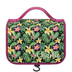 Personalised Frangipani Toiletry Cosmetic Travel Bag Default Title Personalised Cosmetic / Toiletry Bag Plants Printed Offshore