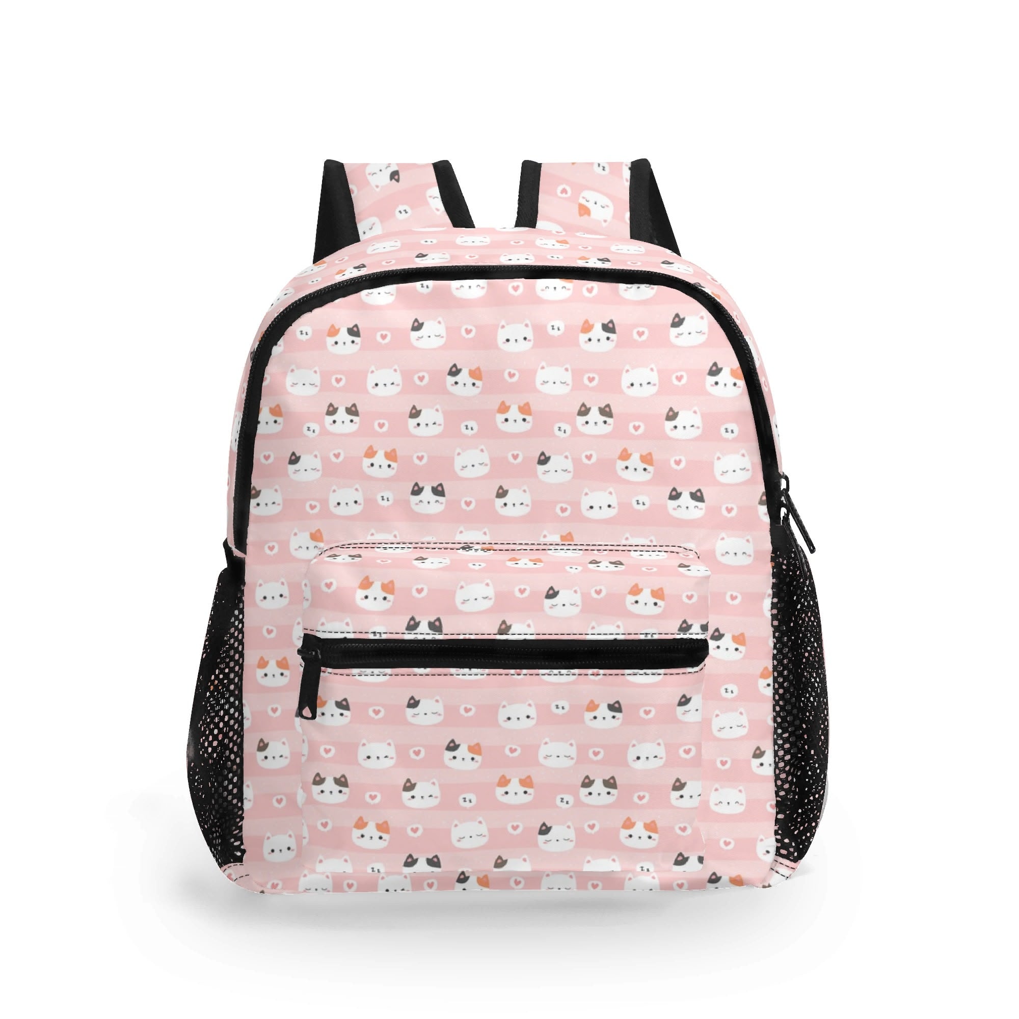 Personalised - Pink Cats - Small Kids Backpack, Name On Back Default Title Personalised Small Kids Backpack animal Printed Offshore