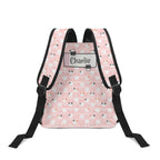 Personalised Pink Cats Small Kids Backpack, Name On Back Personalised Small Kids Backpack animal Printed Offshore