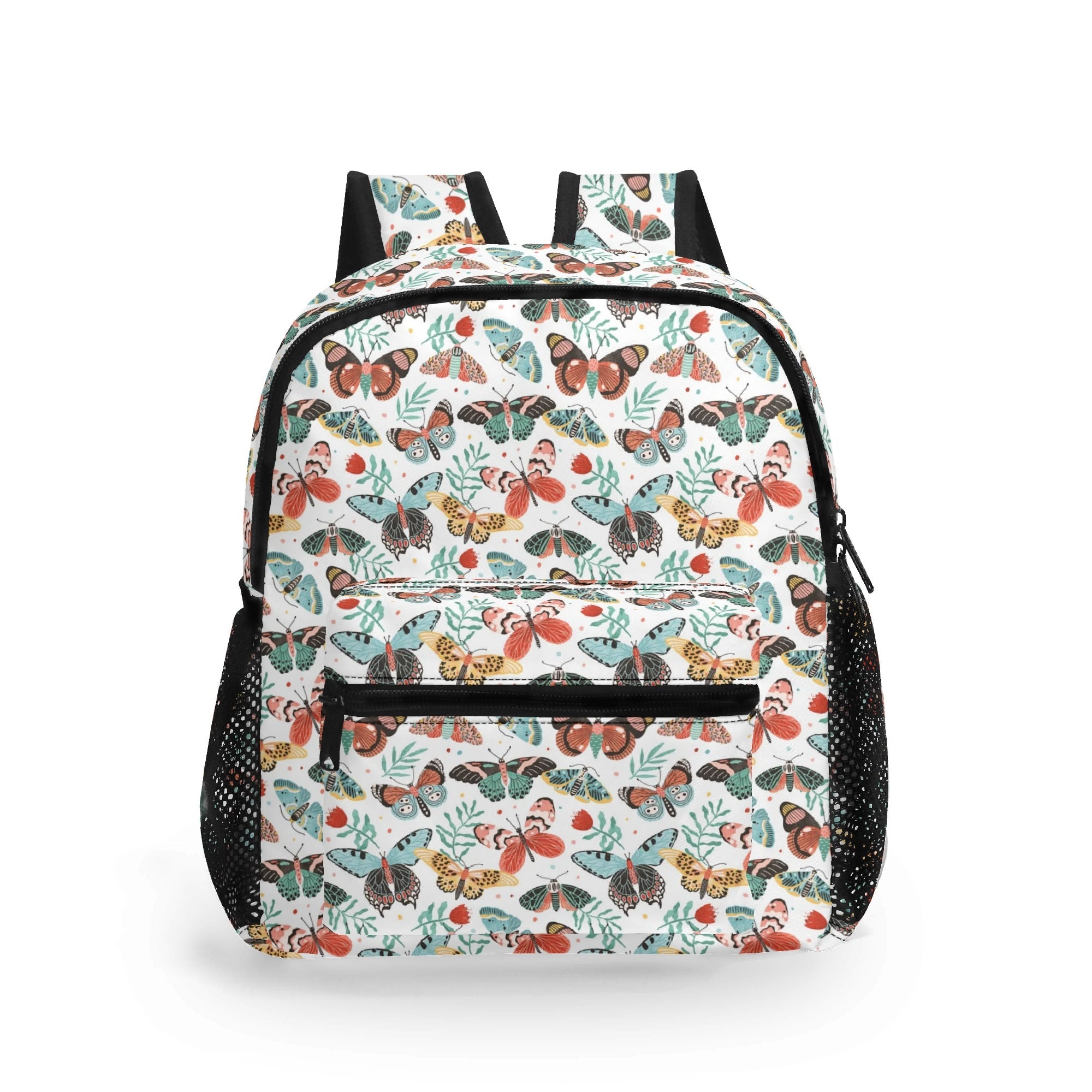 Personalised - Pretty Moths And Butterflies - Small Kids Backpack, Name On Back Default Title Personalised Small Kids Backpack animal Printed Offshore