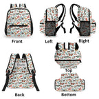 Personalised Pretty Moths And Butterflies Small Kids Backpack, Name On Back Personalised Small Kids Backpack animal Printed Offshore