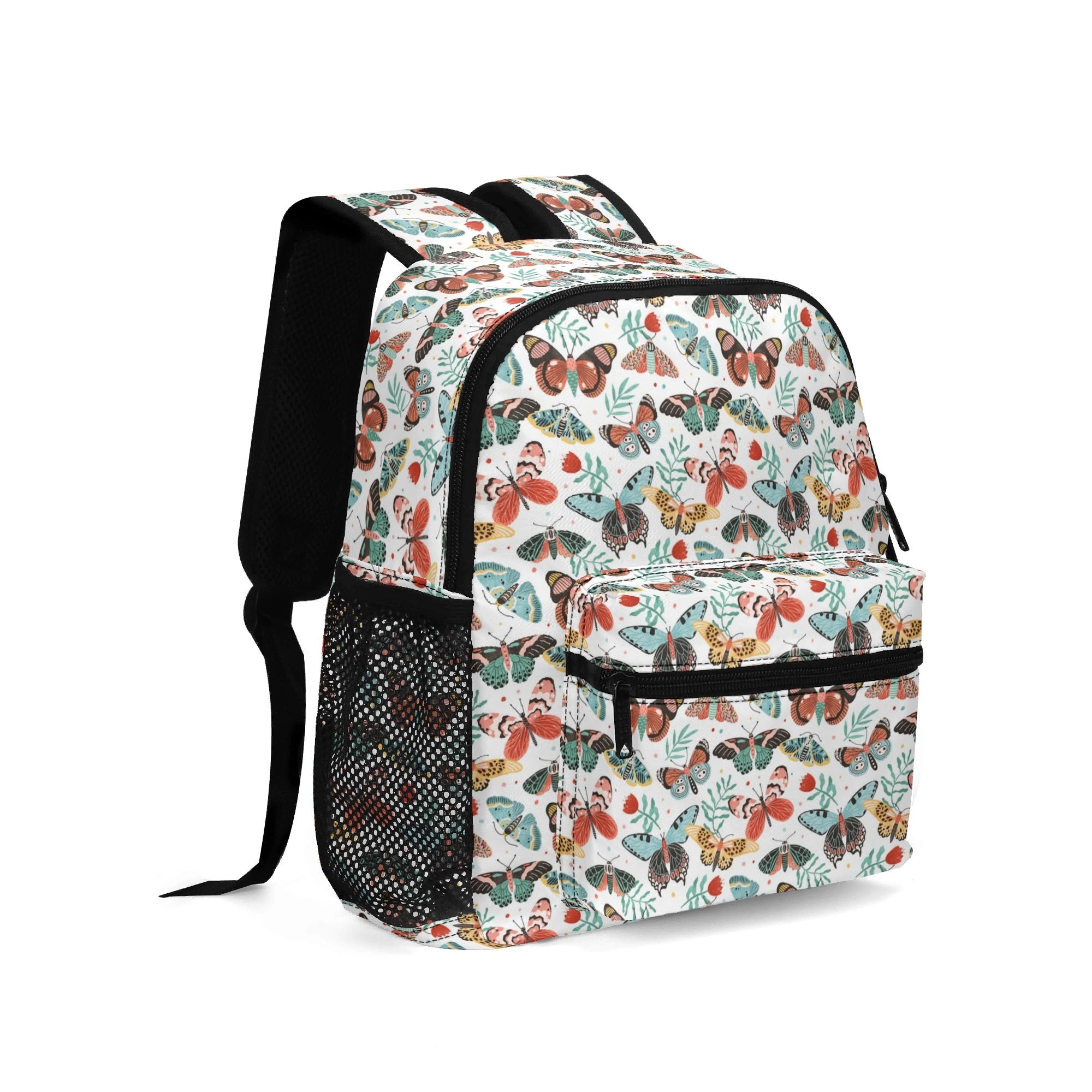 Personalised - Pretty Moths And Butterflies - Small Kids Backpack, Name On Back Personalised Small Kids Backpack animal Printed Offshore