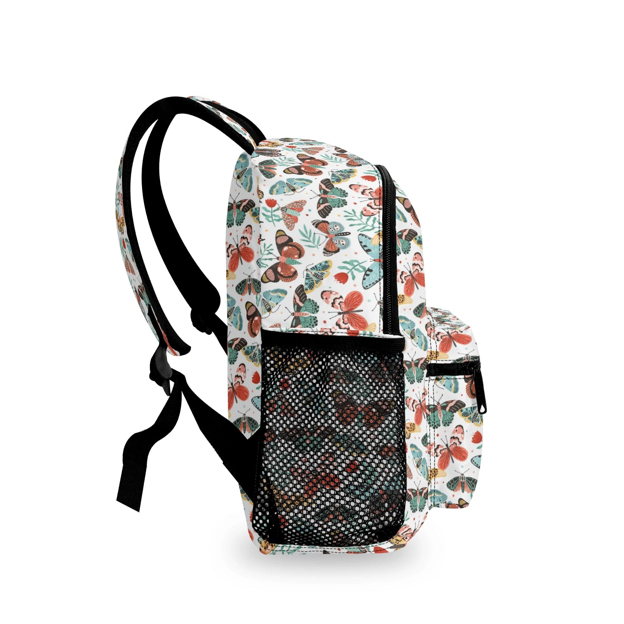 Personalised Pretty Moths And Butterflies Small Kids Backpack, Name On Back Personalised Small Kids Backpack animal Printed Offshore