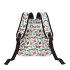 Personalised Pretty Moths And Butterflies Small Kids Backpack, Name On Back Personalised Small Kids Backpack animal Printed Offshore