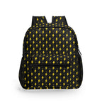 Personalised Yellow Lightning Small Kids Backpack, Name On Back Default Title Personalised Small Kids Backpack comic Printed Offshore