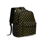 Personalised Yellow Lightning Small Kids Backpack, Name On Back Personalised Small Kids Backpack comic Printed Offshore