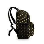 Personalised Yellow Lightning Small Kids Backpack, Name On Back Personalised Small Kids Backpack comic Printed Offshore