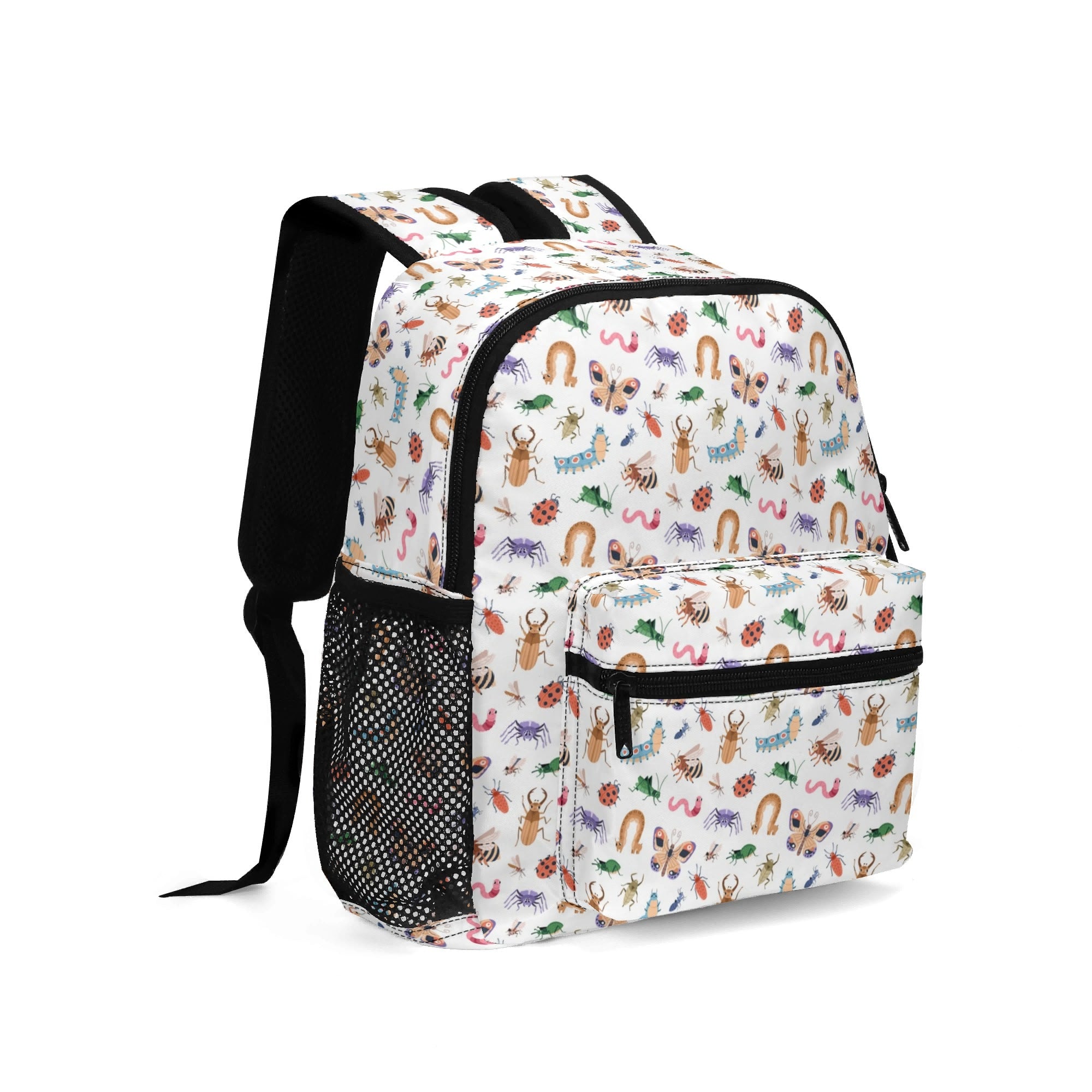 Personalised - Cute Little Bugs - Small Kids Backpack, Name On Back Personalised Small Kids Backpack animal Printed Offshore