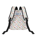 Personalised Cute Little Bugs Small Kids Backpack, Name On Back Personalised Small Kids Backpack animal Printed Offshore