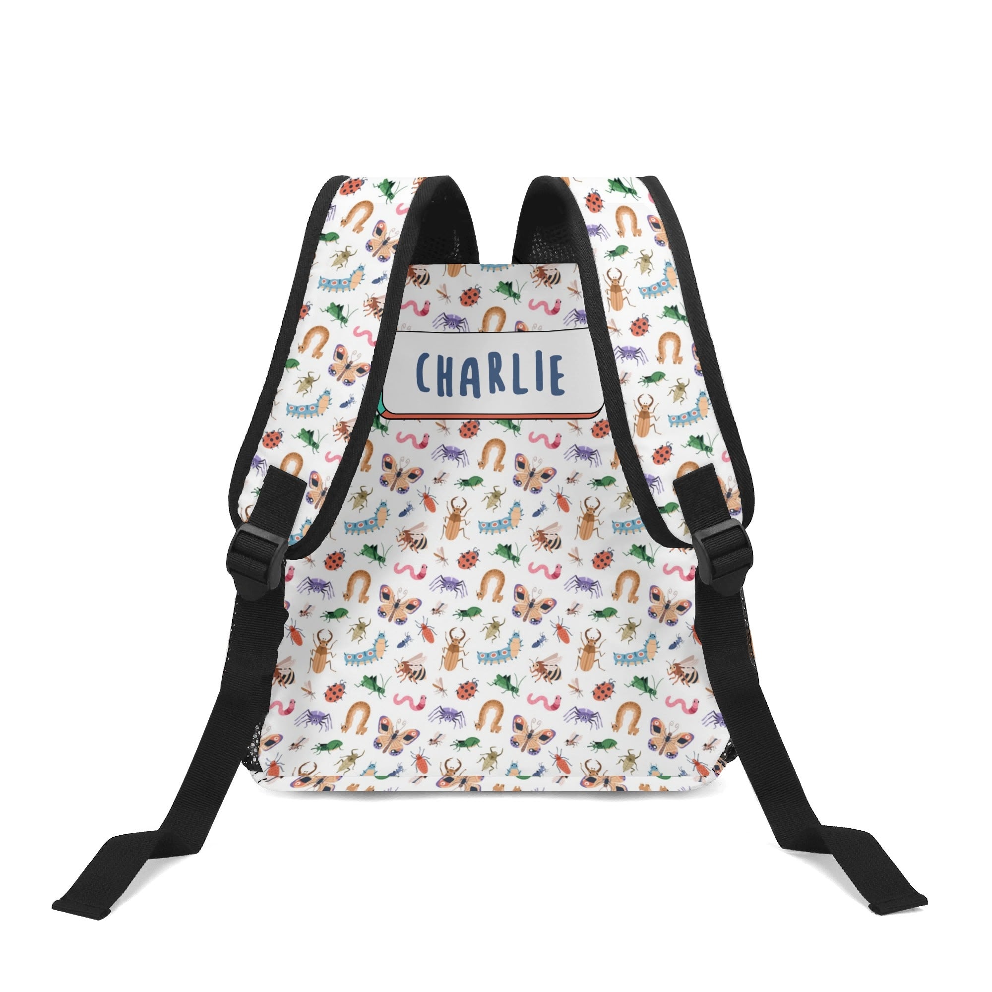 Personalised - Cute Little Bugs - Small Kids Backpack, Name On Back Personalised Small Kids Backpack animal Printed Offshore