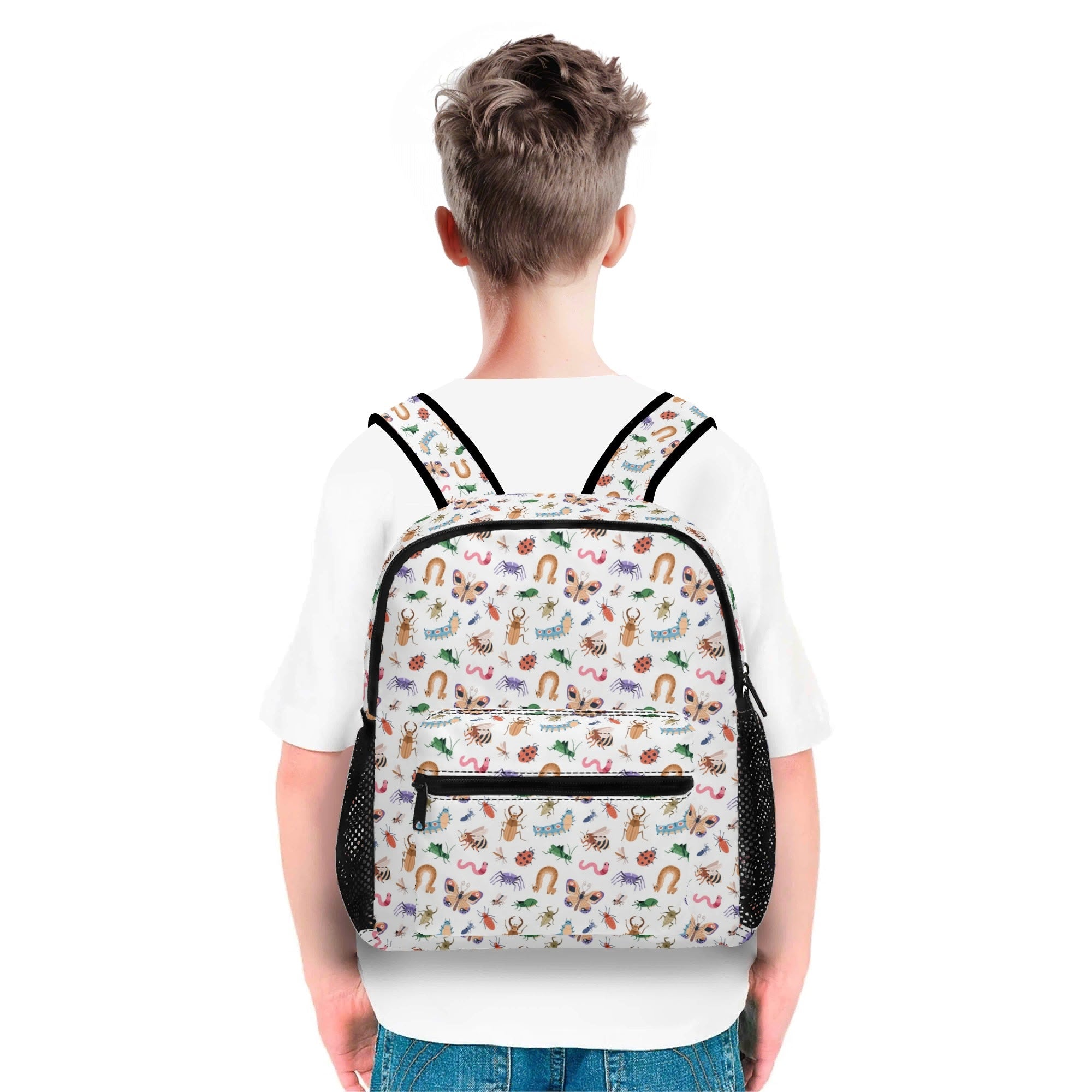Personalised - Cute Little Bugs - Small Kids Backpack, Name On Back Personalised Small Kids Backpack animal Printed Offshore
