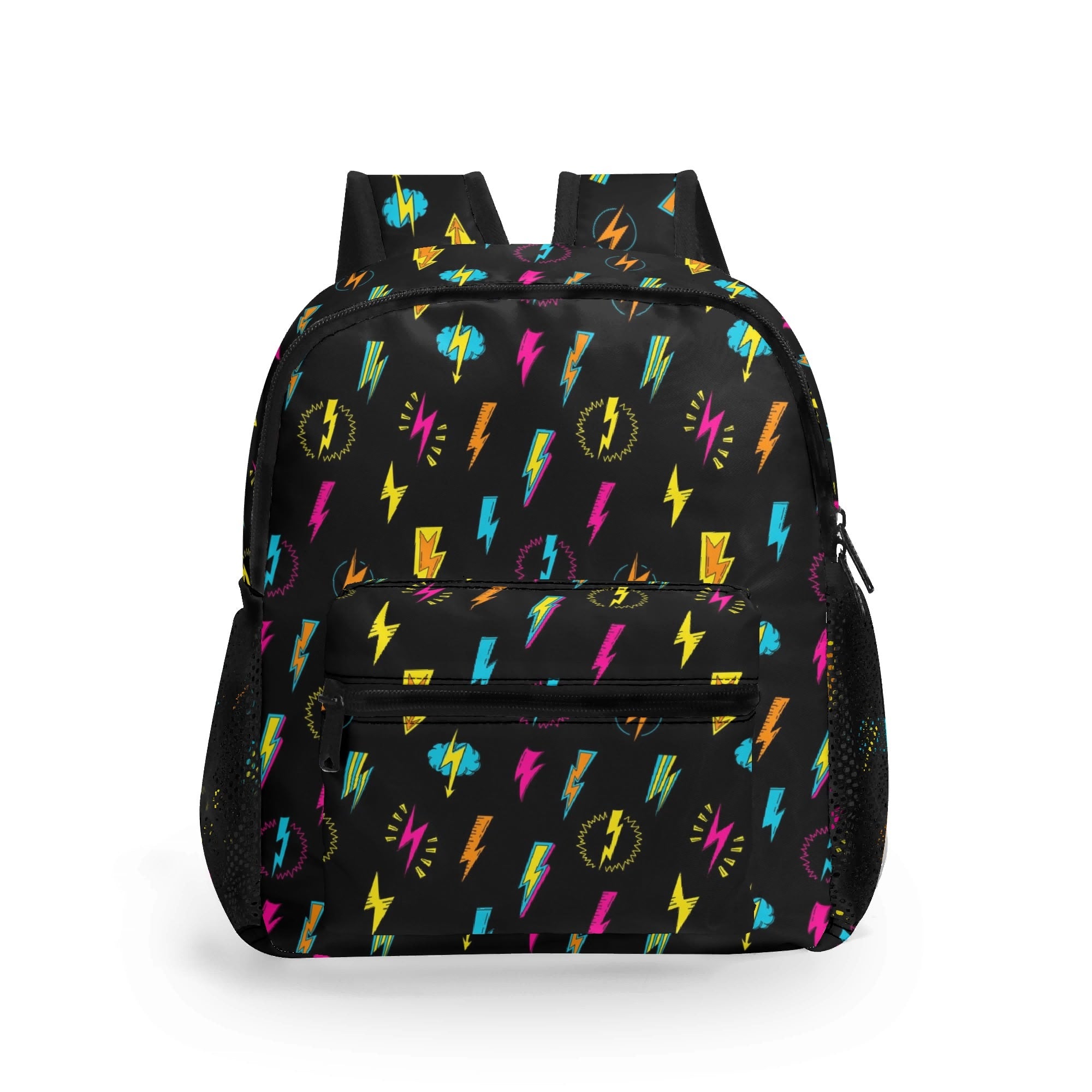 Personalised - Fun Lightning, Comic Book - Small Kids Backpack, Name On Back Default Title Personalised Small Kids Backpack comic Printed Offshore