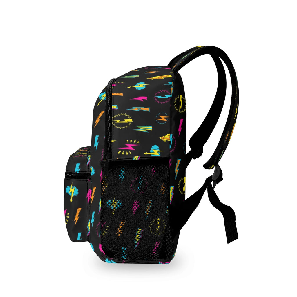 Personalised Fun Lightning, Comic Book Small Kids Backpack, Name On Back Personalised Small Kids Backpack comic Printed Offshore