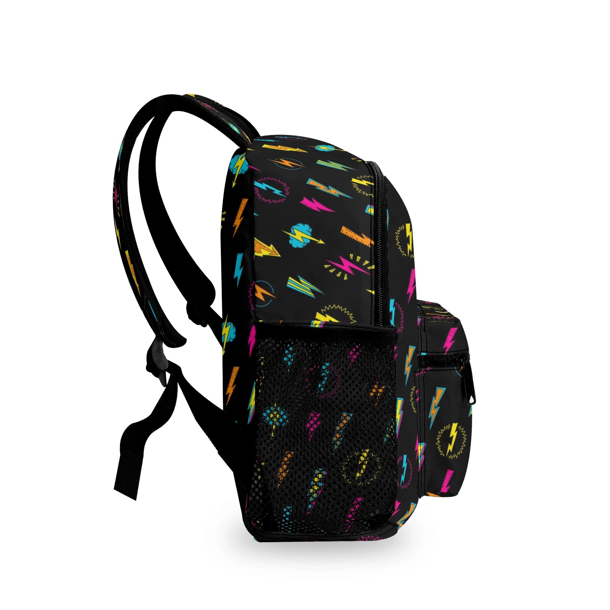 Personalised Fun Lightning, Comic Book Small Kids Backpack, Name On Back Personalised Small Kids Backpack comic Printed Offshore