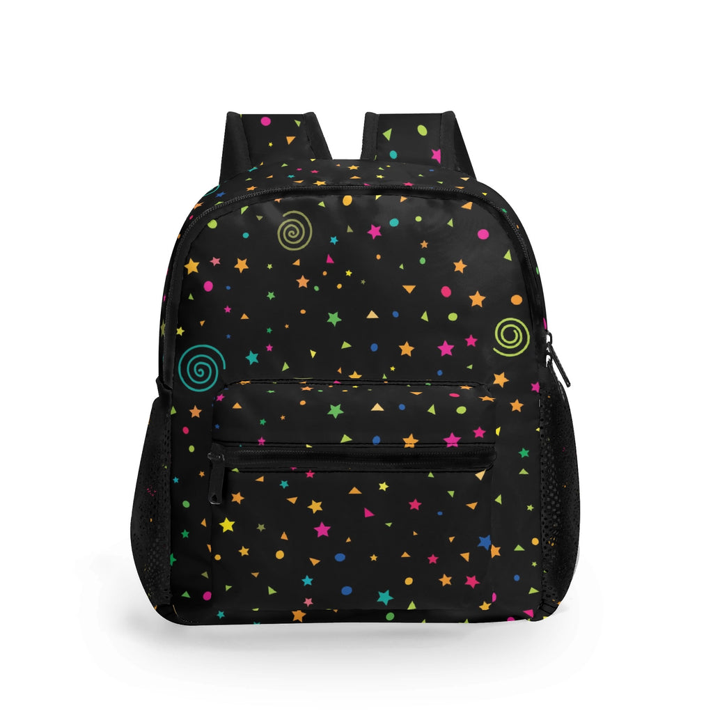 Personalised Stars And Swirls Small Kids Backpack, Name On Back Default Title Personalised Small Kids Backpack Printed Offshore