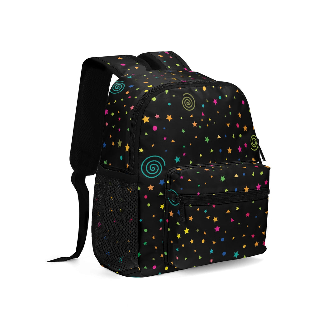 Personalised Stars And Swirls Small Kids Backpack, Name On Back Personalised Small Kids Backpack Printed Offshore