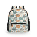 Personalised Cute Cat Faces Small Kids Backpack, Name On Back Default Title Personalised Small Kids Backpack animal Printed Offshore