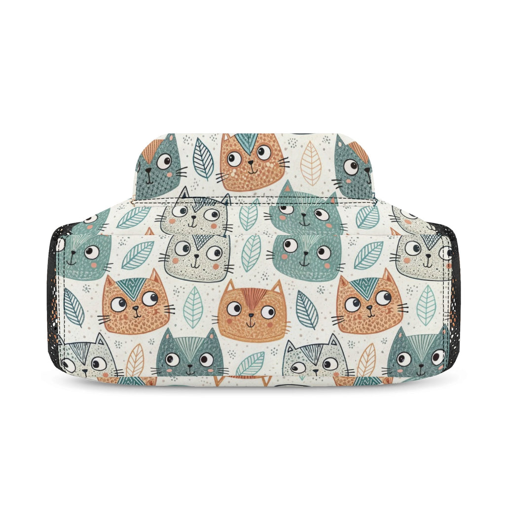 Personalised Cute Cat Faces Small Kids Backpack, Name On Back Personalised Small Kids Backpack animal Printed Offshore