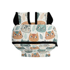 Personalised Cute Cat Faces Small Kids Backpack, Name On Back Personalised Small Kids Backpack animal Printed Offshore