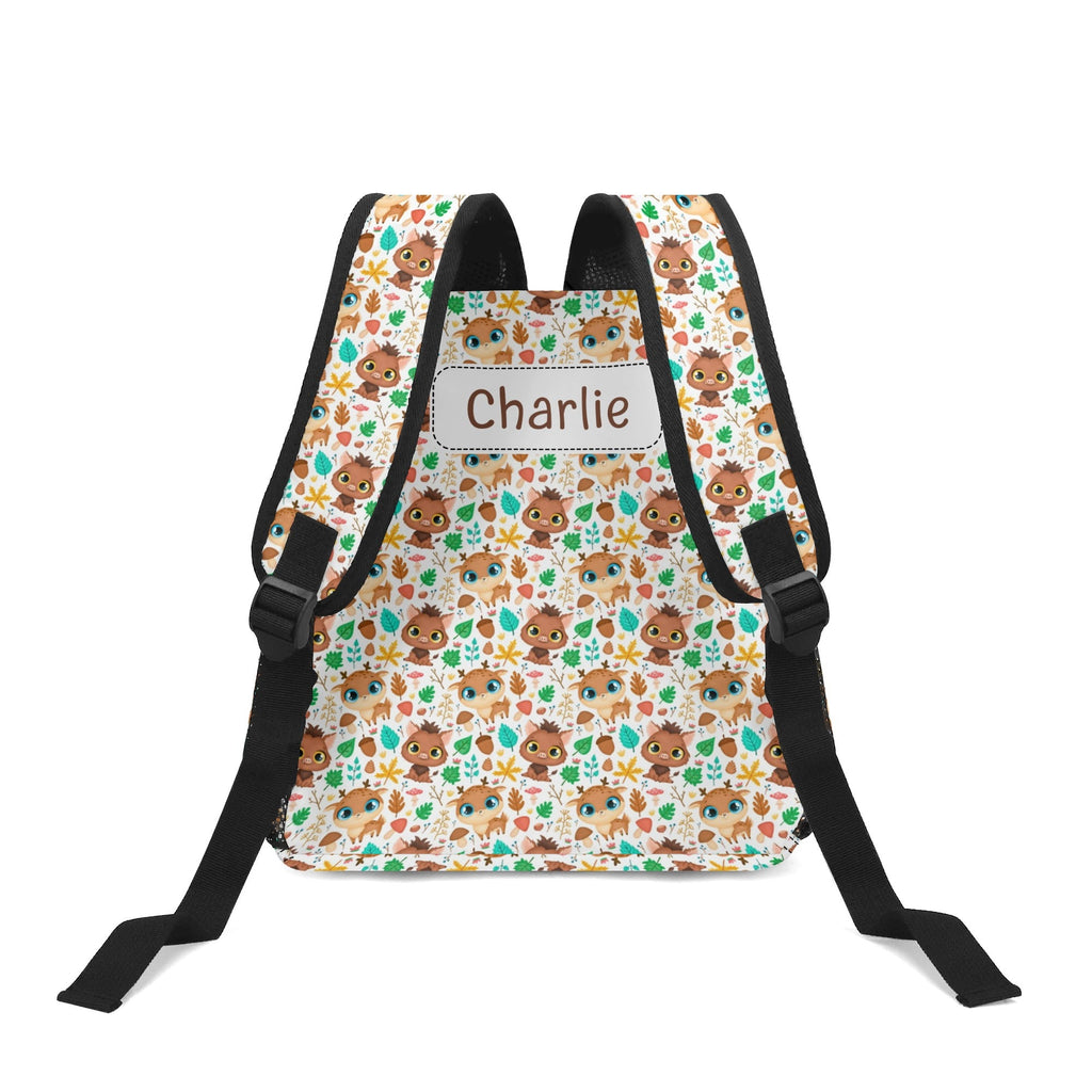 Personalised Cute Animals Small Kids Backpack, Name On Back Personalised Small Kids Backpack animal Printed Offshore