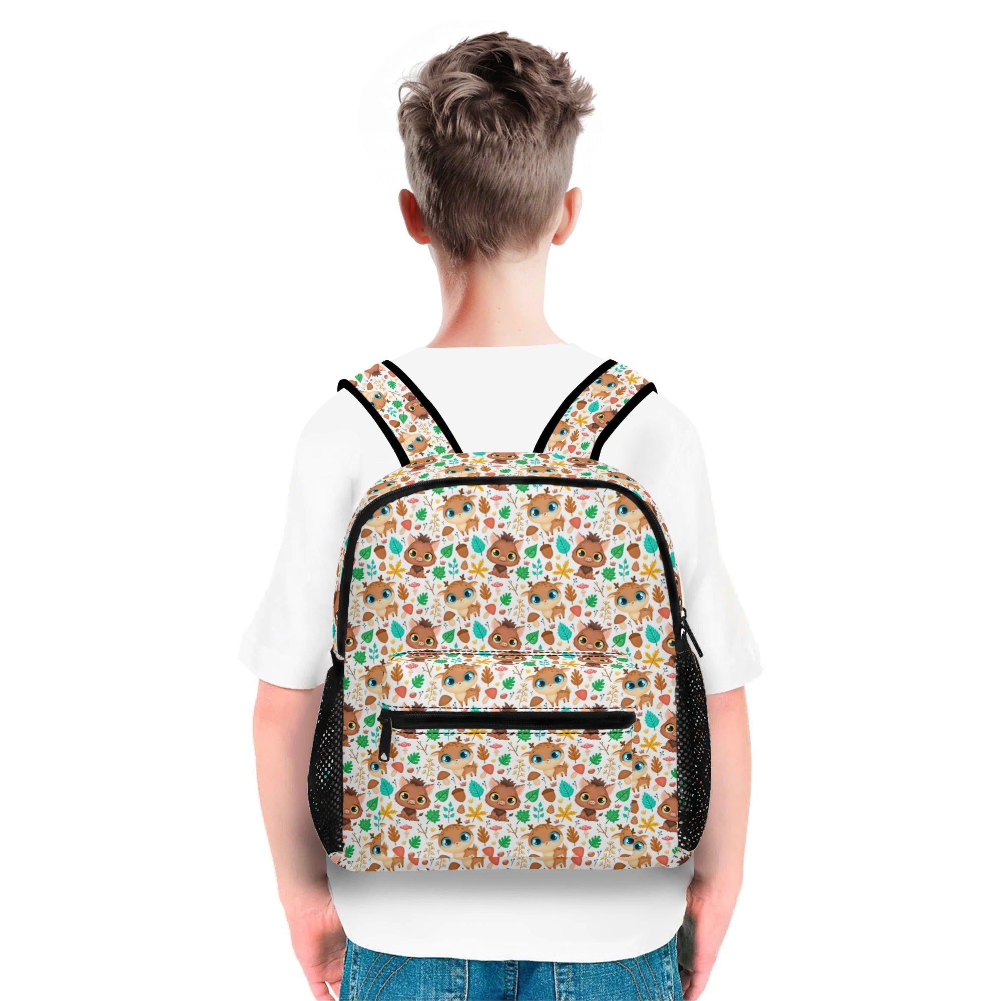 Personalised - Cute Animals - Small Kids Backpack, Name On Back Personalised Small Kids Backpack animal Printed Offshore
