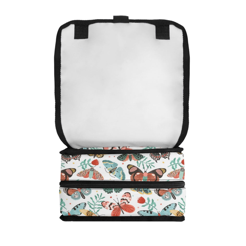 Pretty Moths And Butterflies Flip-top Lunch Bag Flip Top Lunch Bag animal Printed Offshore