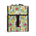 Tropical Flowers On White Flip-top Lunch Bag Default Title Flip Top Lunch Bag Plants Printed Offshore
