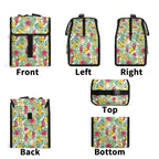 Tropical Flowers On White Flip-top Lunch Bag Flip Top Lunch Bag Plants Printed Offshore