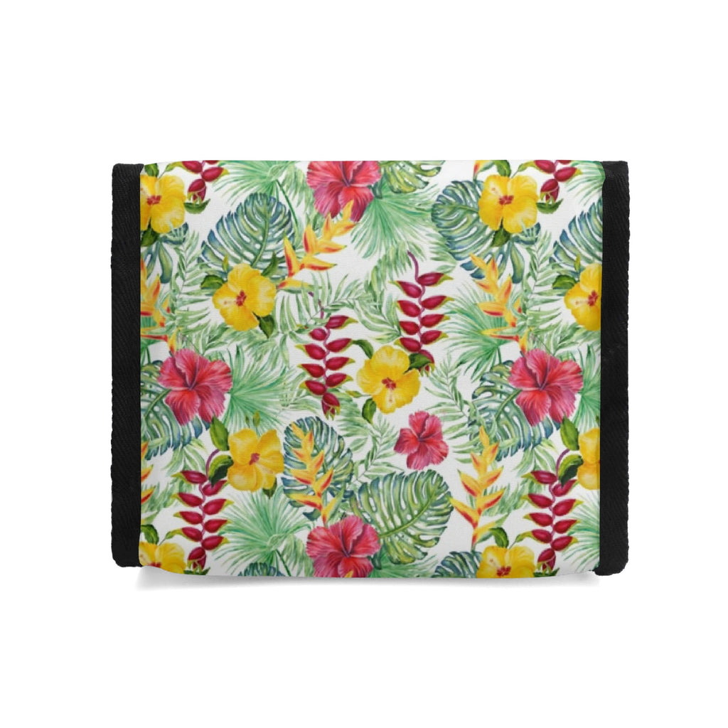 Tropical Flowers On White Flip-top Lunch Bag Flip Top Lunch Bag Plants Printed Offshore