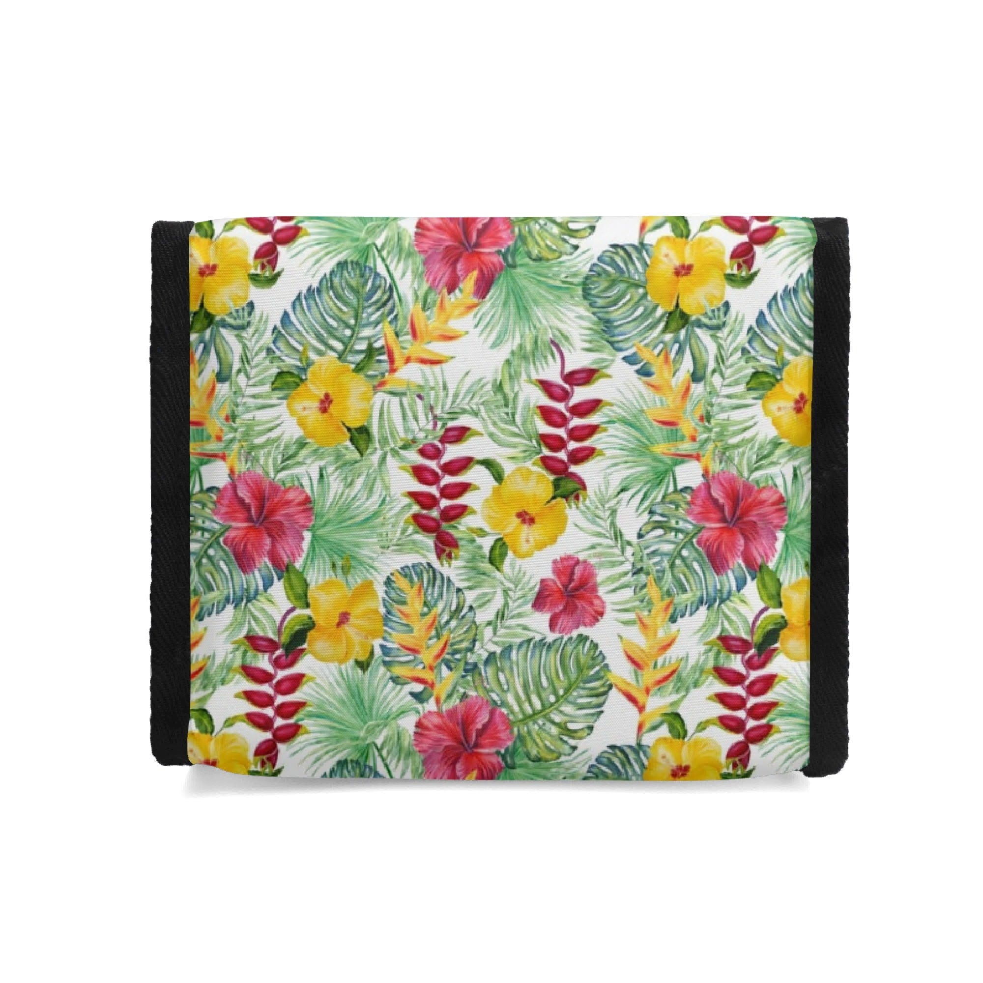 Tropical Flowers On White Flip-top Lunch Bag Flip Top Lunch Bag Plants Printed Offshore