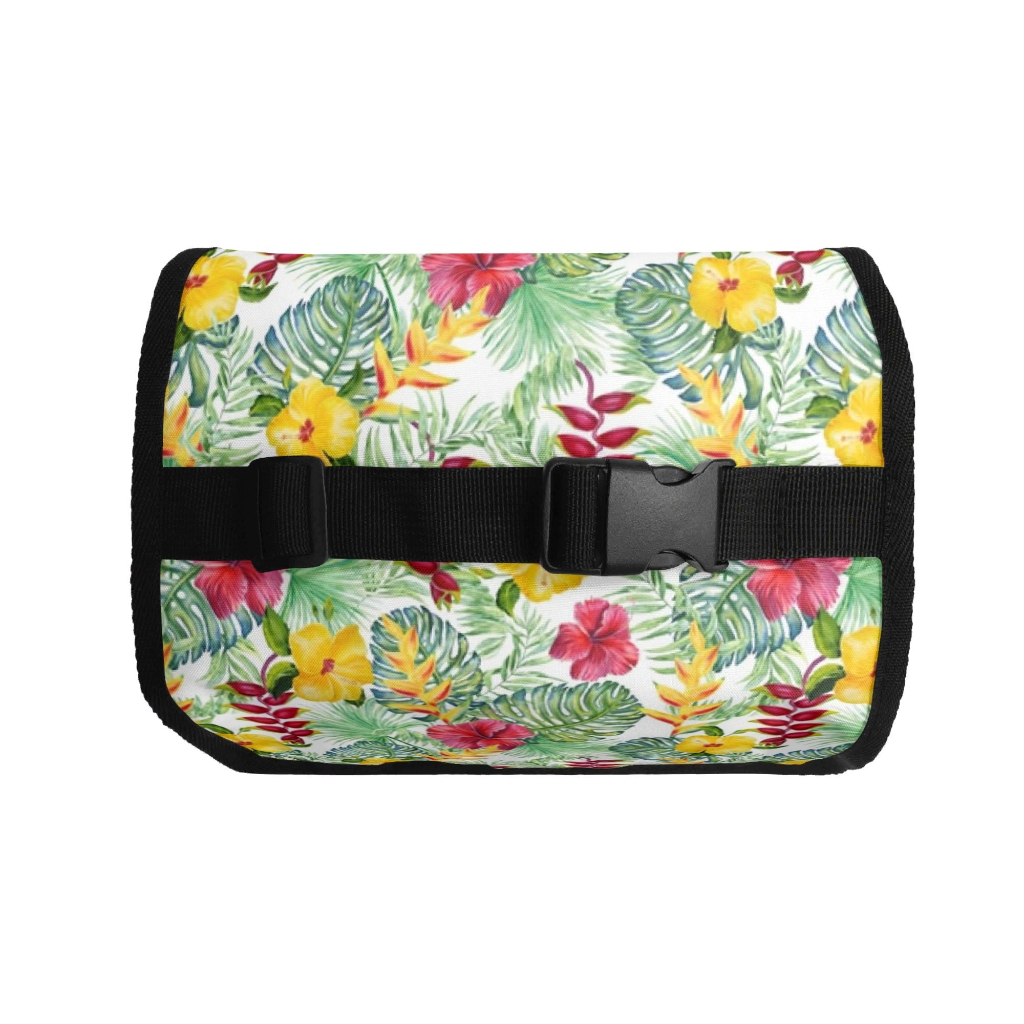 Tropical Flowers On White Flip-top Lunch Bag Flip Top Lunch Bag Plants Printed Offshore