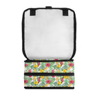 Tropical Flowers On White Flip-top Lunch Bag Flip Top Lunch Bag Plants Printed Offshore