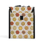 Round Pizzas On White Flip-top Lunch Bag Flip Top Lunch Bag Food Printed Offshore