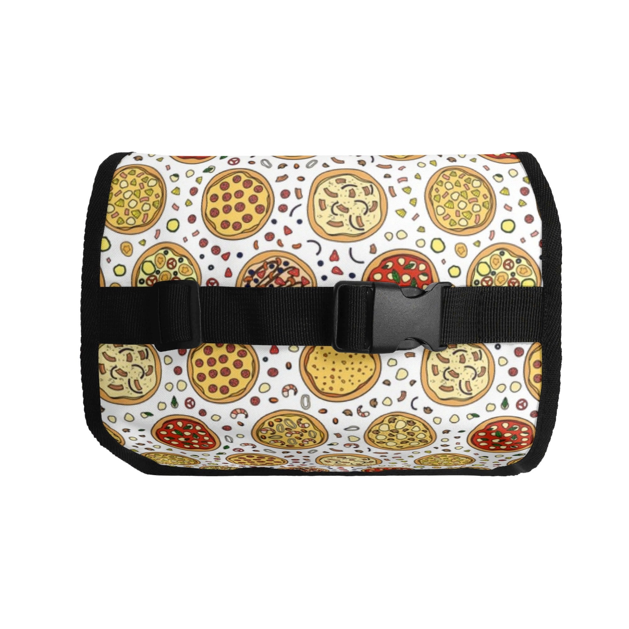 Round Pizzas On White Flip-top Lunch Bag Flip Top Lunch Bag Food Printed Offshore