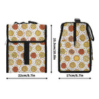 Round Pizzas On White Flip-top Lunch Bag Flip Top Lunch Bag Food Printed Offshore