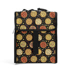 Round Pizzas On Black Flip-top Lunch Bag Default Title Flip Top Lunch Bag Printed Offshore