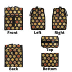 Round Pizzas On Black Flip-top Lunch Bag Flip Top Lunch Bag Printed Offshore